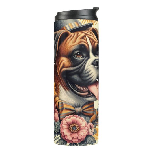  bokser hondenillustratie thermosbeker (Gedraaid links)