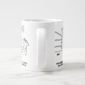 Bokser in de boksring. bokswedstrijd grote koffiekop (Achterkant)