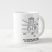 Bokser in de boksring. bokswedstrijd grote koffiekop (Voorkant rechts)