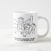 Bokser in de boksring. bokswedstrijd grote koffiekop (Rechts)