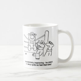 Bokser in de boksring. Grappige bokswedstrijd Koffiemok