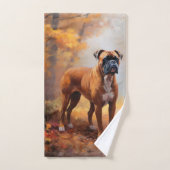 Bokser in Herfstbladeren Herfst Inspire Bad Handdoek (Handdoek)