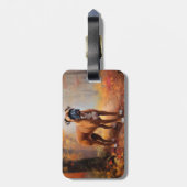 Bokser in Herfstbladeren Herfst Inspire Bagagelabel (Achterkant verticaal)