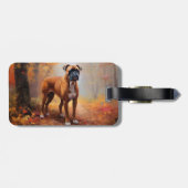 Bokser in Herfstbladeren Herfst Inspire Bagagelabel (Achterkant horizontaal)