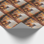 Bokser in Herfstbladeren Herfst Inspire Cadeaupapier (Hoek)