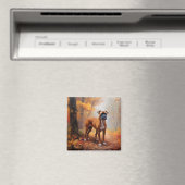 Bokser in Herfstbladeren Herfst Inspire Magneet (Insitu (Vaatwasser))