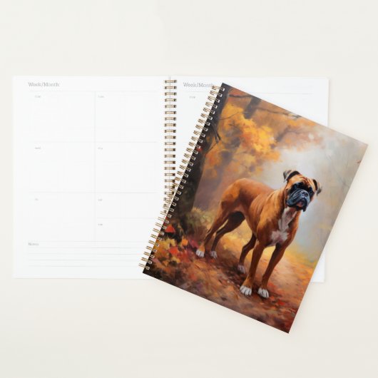 Bokser in Herfstbladeren Herfst Inspire Planner (Display)