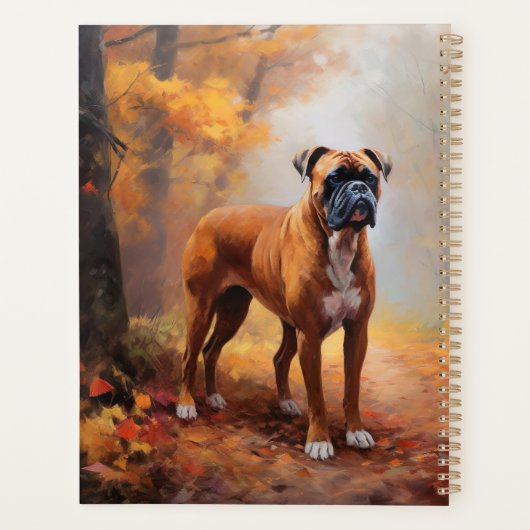 Bokser in Herfstbladeren Herfst Inspire Planner (Achterkant)