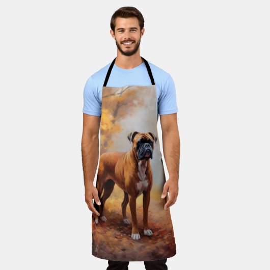 Bokser in Herfstbladeren Herfst Inspire Schort (Gedragen)