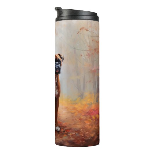 Bokser in Herfstbladeren Herfst Inspire Thermosbeker (Geroteerd rechts)