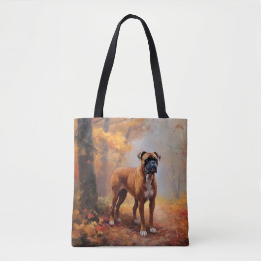 Bokser in Herfstbladeren Herfst Inspire Tote Bag (Voorkant)