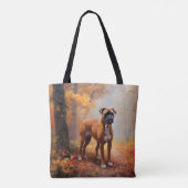 Bokser in Herfstbladeren Herfst Inspire Tote Bag (Achterkant)