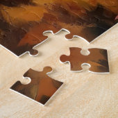 Bokser in herfstbladeren laat zich inspireren legpuzzel (Zijkant)