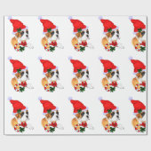 Bokser in Santa Hat Kerstmis Cadeaupapier (Vlak)