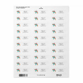 Bokser Kerst Retouradres Etiket (Full Sheet)