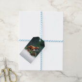 Bokser Kerst sneeuw winter Cadeaulabel (Met Touw)