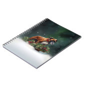 Bokser Kerst sneeuw winter Notitieboek (Linkerzijde)