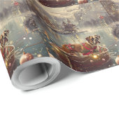 Bokser Kerstelijke Feestelijke Reis Cadeaupapier (Rol Hoek)