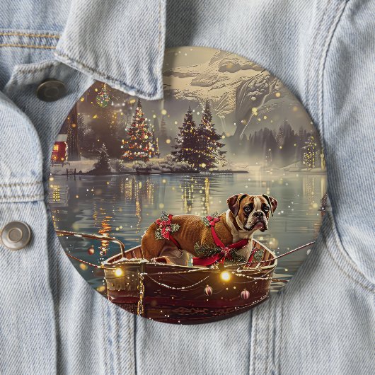 Bokser Kerstelijke Reis Ronde Button 6,0 Cm (In situ)