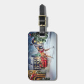 Bokser Kerstfeestperiode Bagagelabel (Voorkant verticaal)
