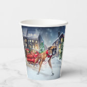 Bokser Kerstfeestperiode Papieren Bekers (Achterkant)