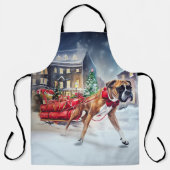 Bokser Kerstfeestperiode Schort (Voorkant)