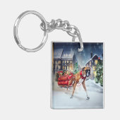Bokser Kerstfeestperiode Sleutelhanger (Voorkant Links)