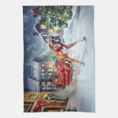 Bokser Kerstfeestperiode Theedoek (Verticaal)