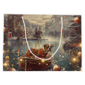 Bokser Kerstmis Reis naar het Feest Groot Cadeauzakje (Achterkant)