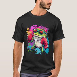 Bokser Kikker Met Bokshandschoenen Kickboksen Grap T-shirt