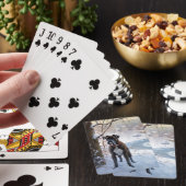 Bokser Laat het Sneeuwen Kerstmis Pokerkaarten (Insitu)