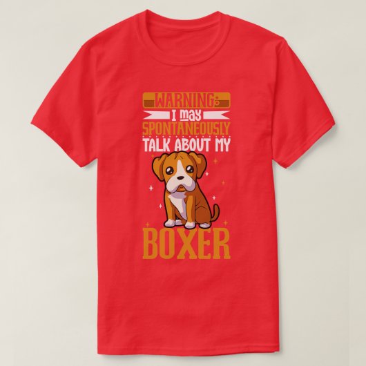 Bokser liefhebber t-shirt (Design voorkant)
