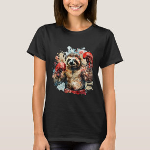 Bokser Luiaard Met Bokshandschoenen Kickboksen Fun T-shirt