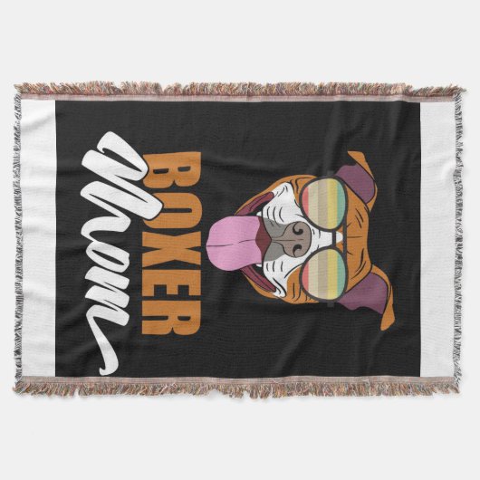 Bokser Mam | Gepersonaliseerd voor mijn moeder Deken (Voorkant)