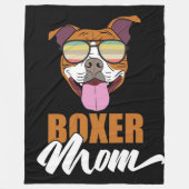 Bokser Mam | Gepersonaliseerd voor mijn moeder Fleece Deken (Voorkant)