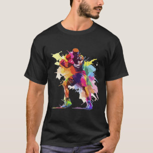 Bokser Man Boksen Verf Spat Kickbokser Kickboksen T-shirt