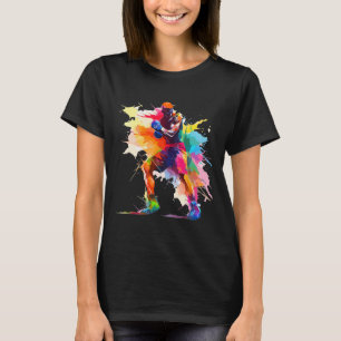 Bokser Man Boksen Verfspatten Kickbokser Kickbokse T-shirt