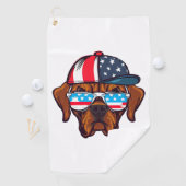 Bokser met Amerikaanse kleuren Golfhanddoek (Insitu)