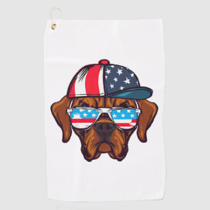 Bokser met Amerikaanse kleuren Golfhanddoek