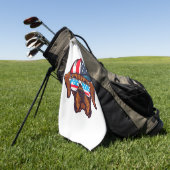Bokser met Amerikaanse kleuren Golfhanddoek (Groen)