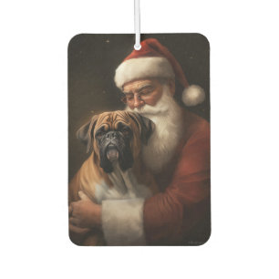 Bokser met de Kerstman Feestelijke Kerstmis Luchtverfrisser