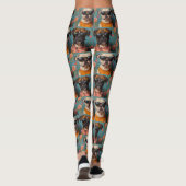 Bokser met Hart Rozen Valentijnsdag Leggings (Achterkant)