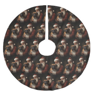 Bokser met Kerstman Feestelijke Kerstmis Kerstboom Rok