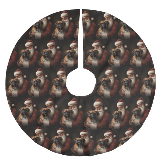 Bokser met Kerstman Feestelijke Kerstmis Kerstboom Rok (Voorkant)