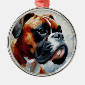 Bokser Metalen Ornament (Voorkant)
