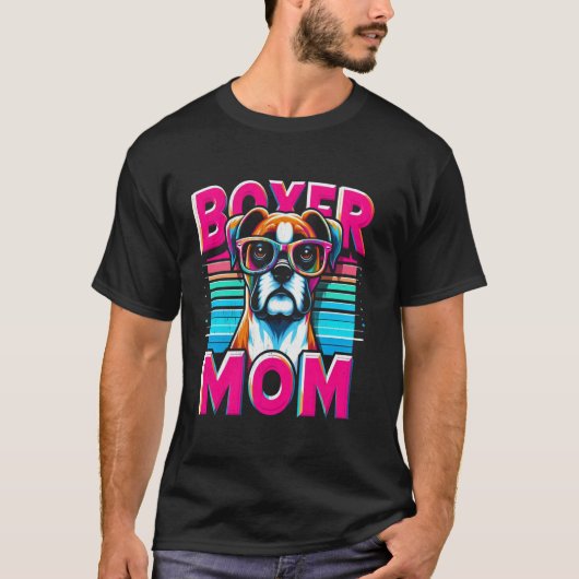 Bokser Moeder Grappige Boxer Hond Dier Voor Vrouwe T-shirt (Voorkant)