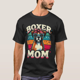 Bokser Moeder Grappige Boxer Hond Dier Voor Vrouwe T-shirt