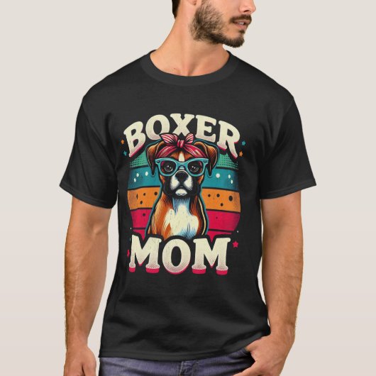 Bokser Moeder Grappige Boxer Hond Dier Voor Vrouwe T-shirt (Voorkant)
