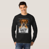 Bokser Mugshot Schuldige Hond T-shirt (Voorkant volledig)