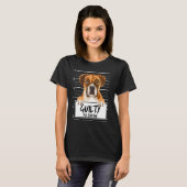Bokser Mugshot Schuldige Hond T-shirt (Voorkant volledig)